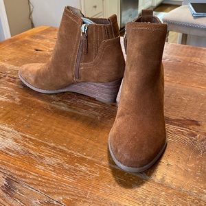Franco Sarto Suede Wedge Heel Bootie